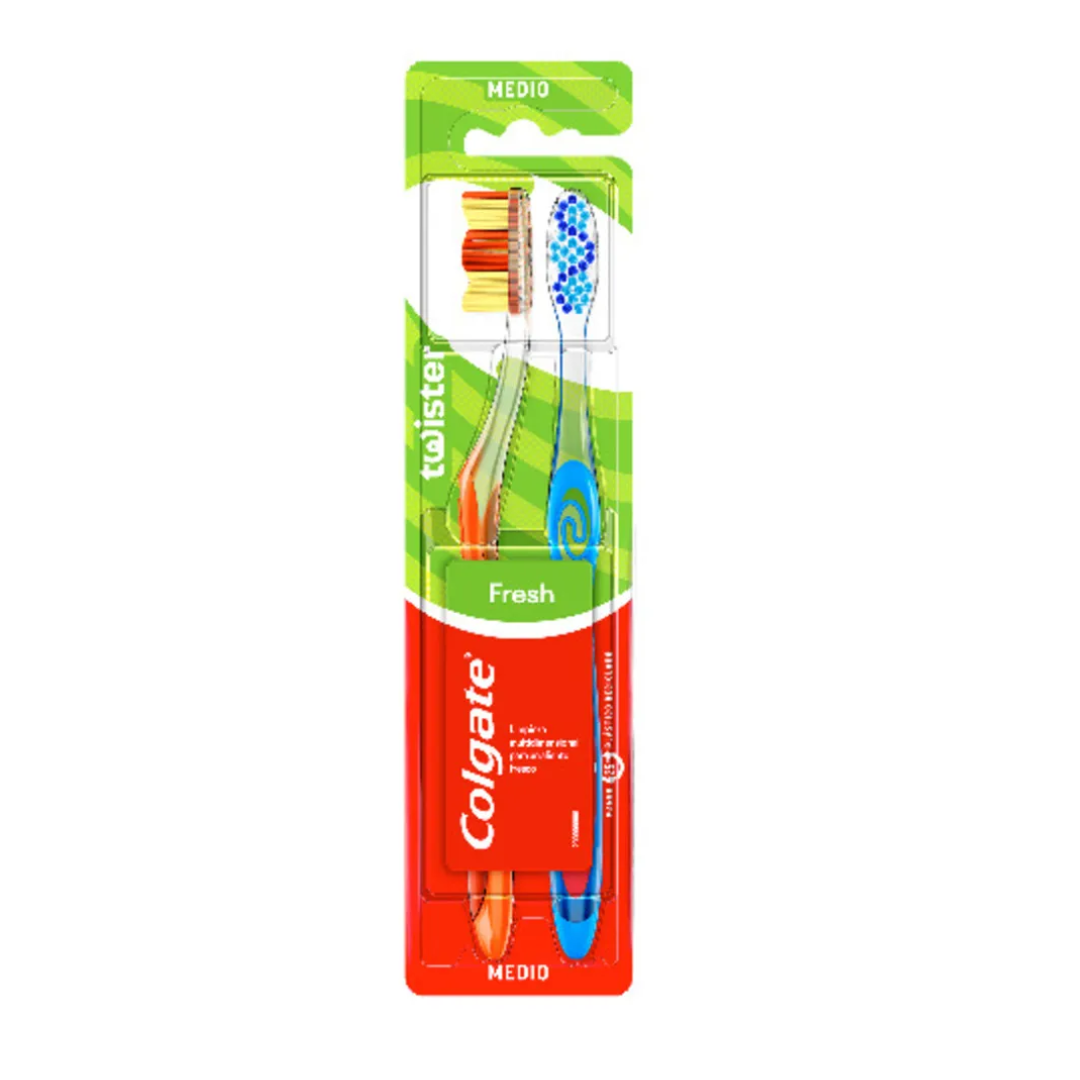 COLGATE TWISTER FRESH CEPILLO MEDIO X 2 UD