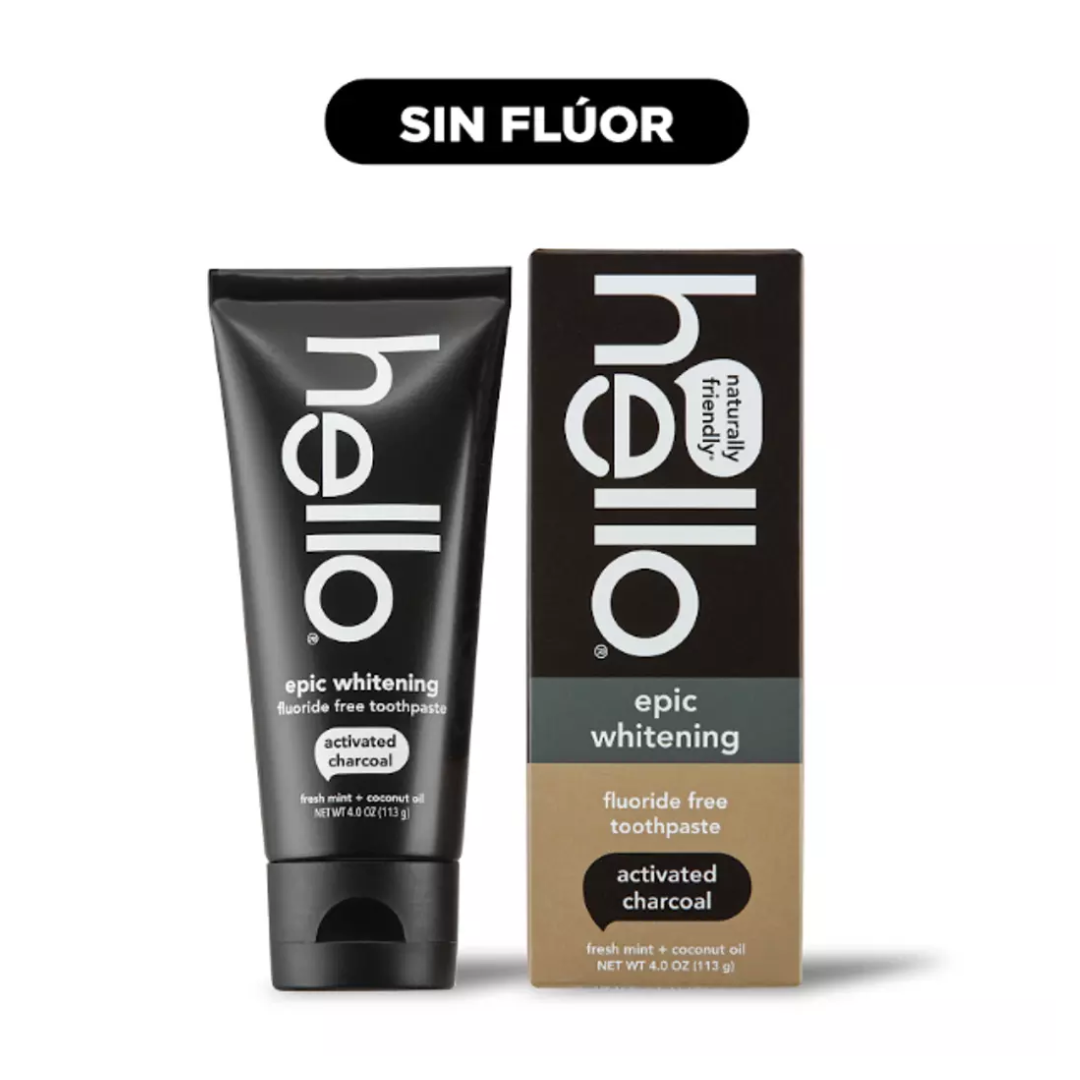 HELLO PASTA DENTAL CARBON ACTIVADO CON FLUOR X 113G