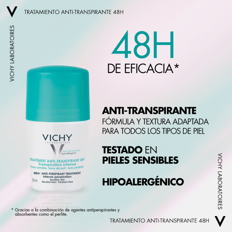 VICHY DESODORANTE TRATAMIENTO ANTI-TRANSPIRANTE 48HR 50ML