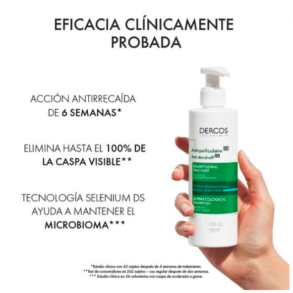 VICHY DERCOS ANTICASPA GRASA SHAMPOO X 390ML