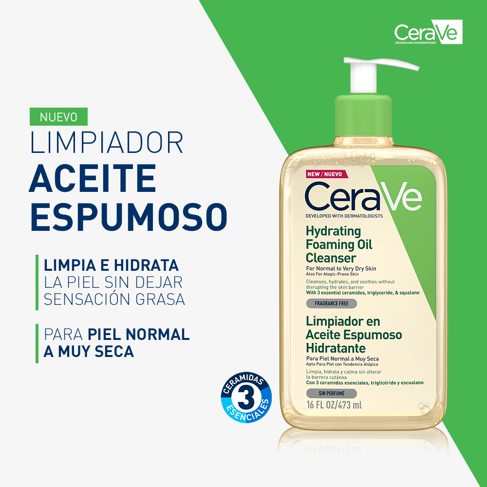 CERAVE ACEITE ESPUMOSO HIDRA X 473 ML