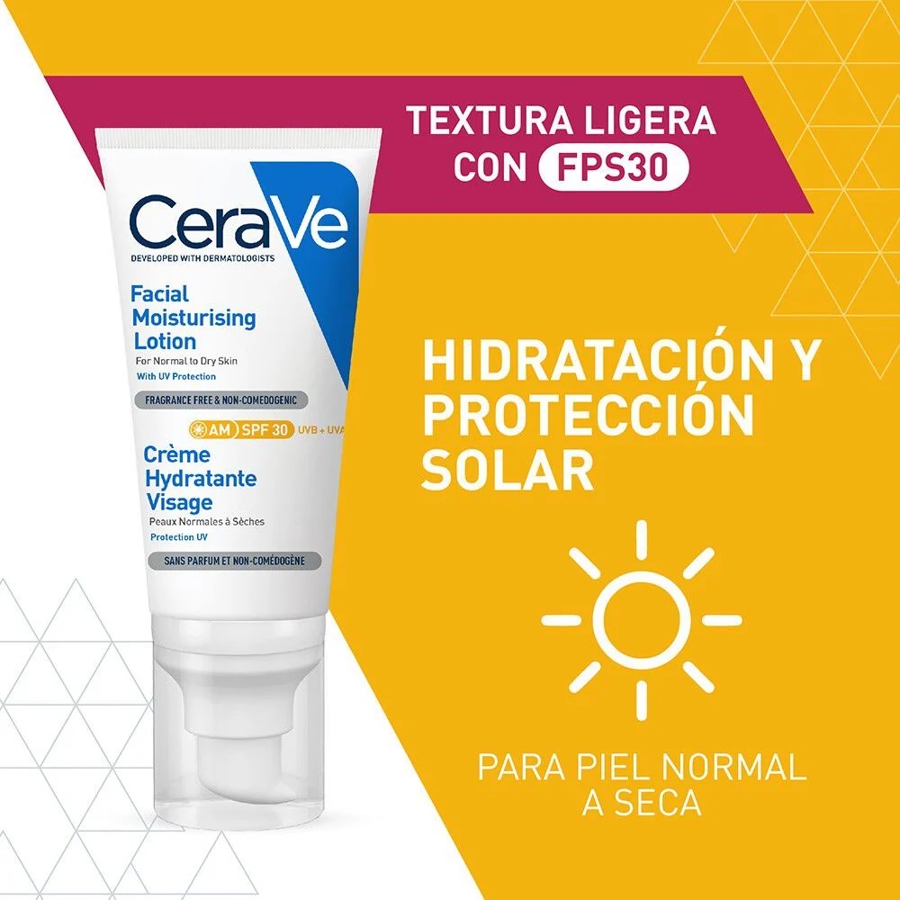 CERAVE LOCION HIDRATANTE DE ROSTRO AM FPS30 X 52 ML